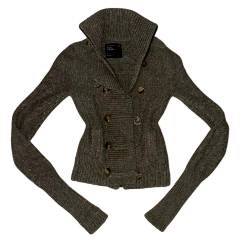 vintage american eagle turtleneck wool cardigan